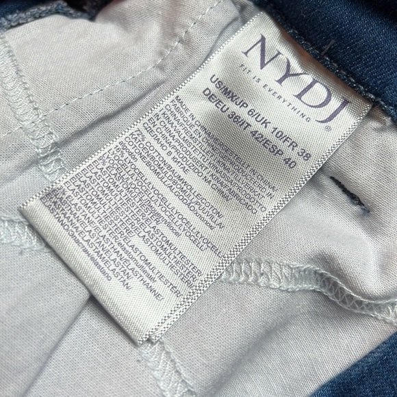 NYDJ Amy Ankle Skinny jeans with welt pockets blue polka dot size 6 denim - Picture 7 of 8
